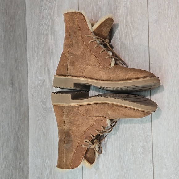 Ugg Australia Women 1012359 Ankle Leather Sheepskin Boots Lace up shoes sz 7 - Picture 7 of 14